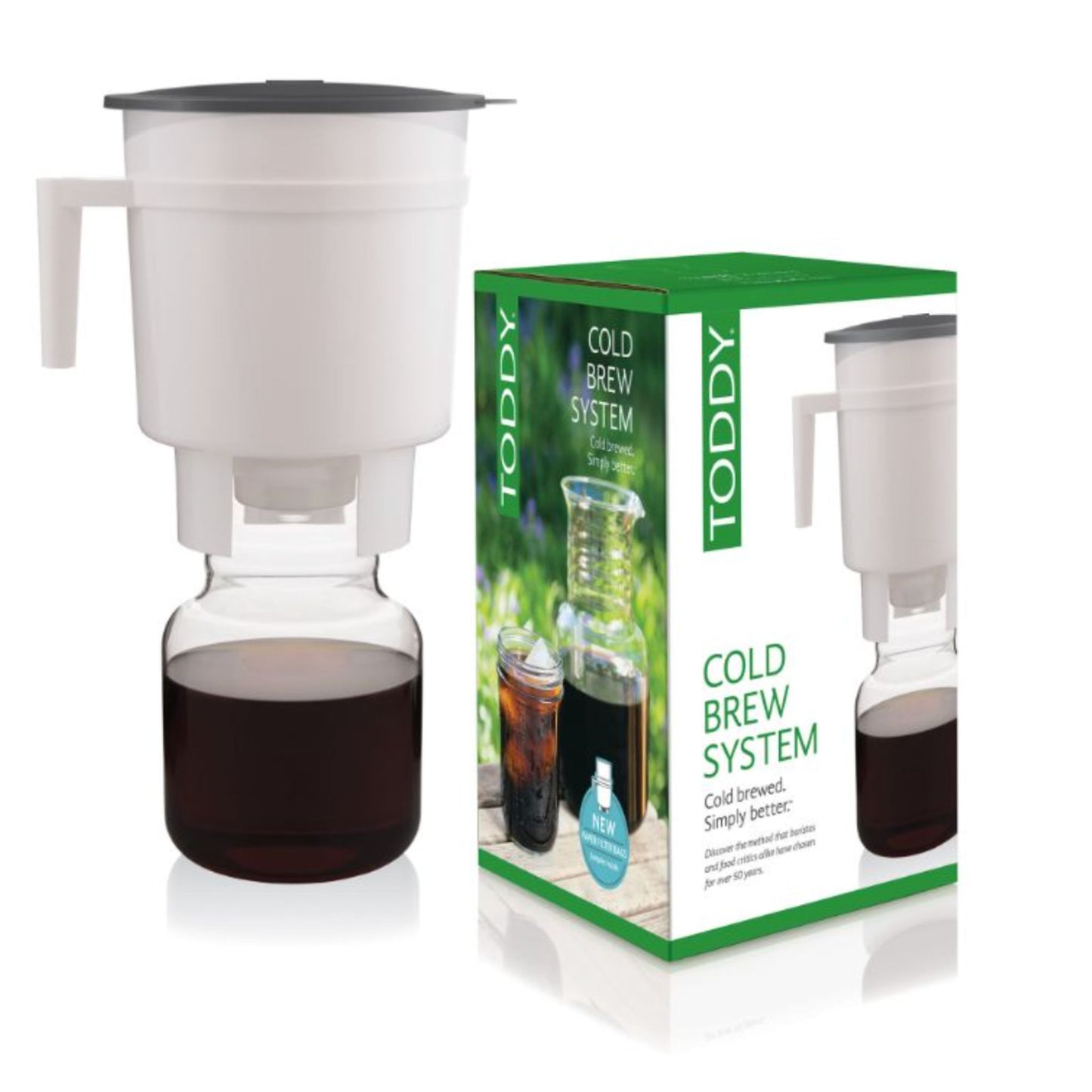 This kit includes the original Toddy Cold Brew Coffee Maker, paper filter bags and a 250g Bag of the Seven Miles Cold Brew Summer Blend - everything you need to get started making delicious Cold Brew Coffee.