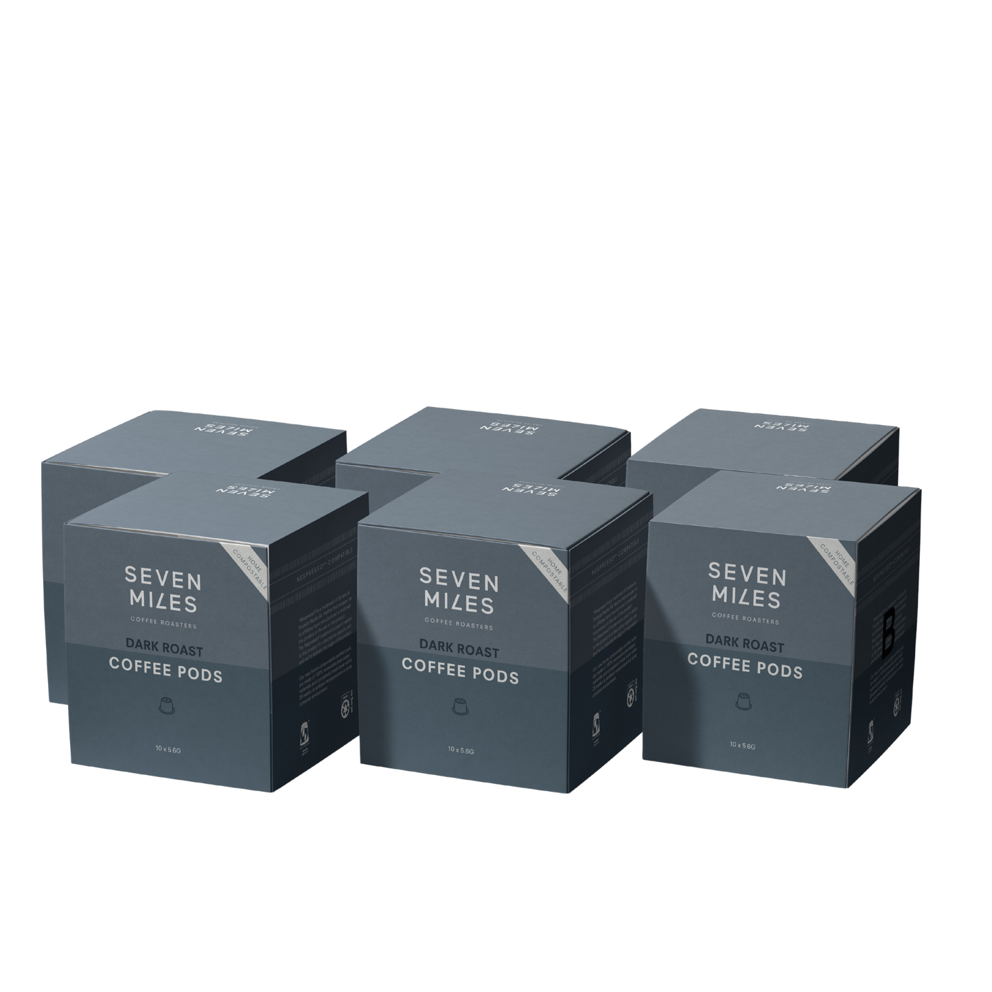 6 Pack of Dark Pods Nespresso Comptabile