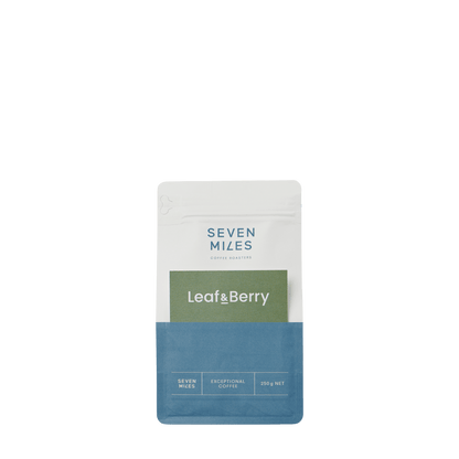 Leaf & Berry 250g is a blend of 100% certified Fairtrade and organic coffees. Our roaster uses a light/medium roast profile to reveal the delicate citrus notes with sweet caramel and hazelnut characteristics of these coffees. 