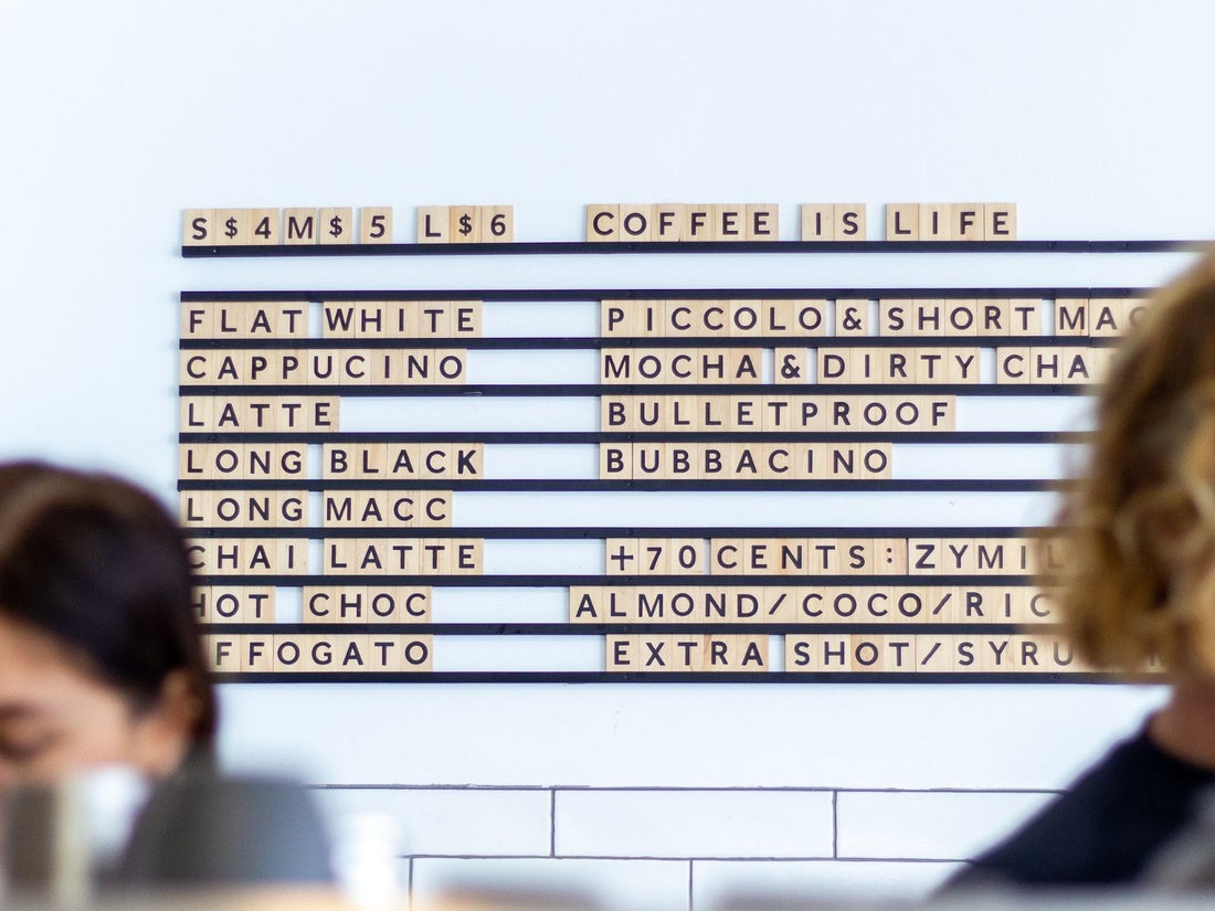 Coffee Menu board pricing|raw coffee prices chart