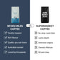Comparison chart between Seven Miles The Cat's Pyjamas Coffee and Supermarket Coffee. Seven Miles is roasted to order, Australian owned, loved by thousands.