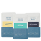 Three coffee packages from Seven Miles Coffee Roasters on a white background