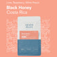 Seven Miles Coffee package with 'Black Honey Costa Rica' on a pink background