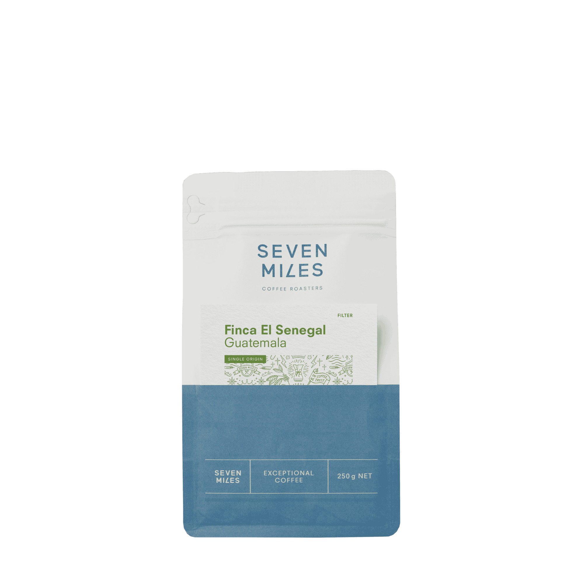 Guatemalan Single Origin Coffee Filter Roast Package on a white background 