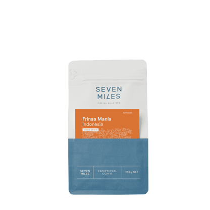 Seven miles newest Single Origin Indonesia Frinsa Manis, espresso roast