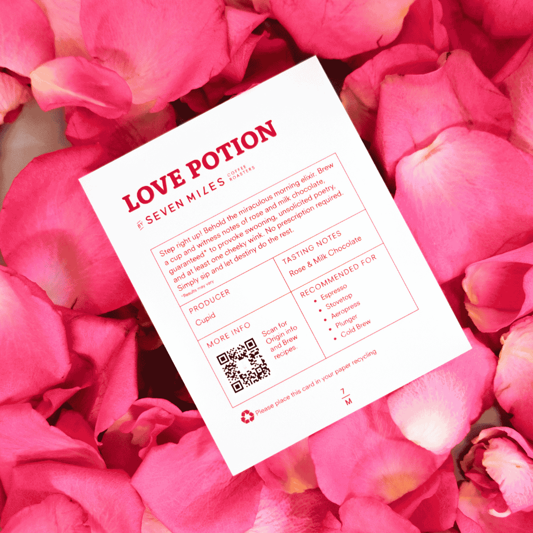 Meet “Love Potion”. A magical mix with notes of rose and milk chocolate. Brew your own love spell and fall for every sip. Shop for the perfect Valentine’s coffee.