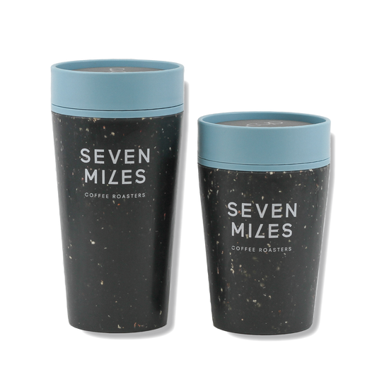 world's first reusable coffee cup made from used paper cups – the Seven Miles rCUPs.