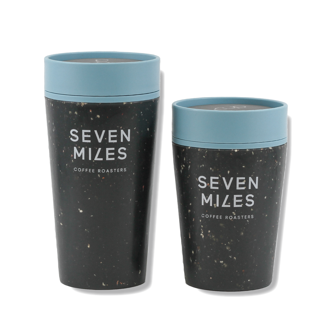 world's first reusable coffee cup made from used paper cups – the Seven Miles rCUPs.