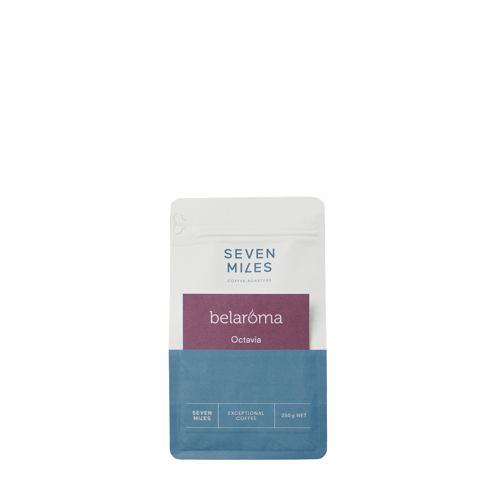 Seven Miles Octavia 250g is a light/medium roast of outstanding complexity and smoothness. It is a blend characterised by milk-chocolate sweetness and clean acidity, combined with notes of creamy malt.