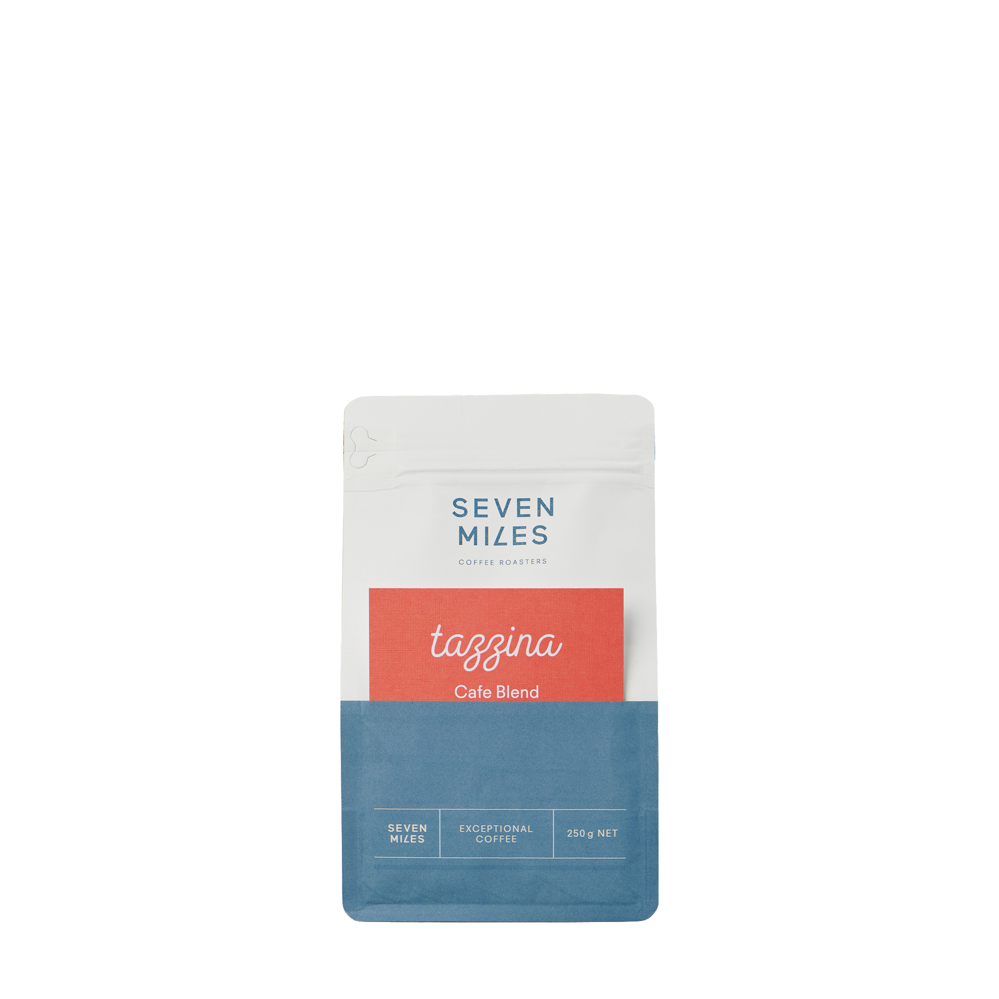 Tazzina Café 250g is the classic espresso. A blend of arabica & robusta coffees deliver a malty, caramel sweetness with a deep, long-lasting crema.  With milk, the full-body of this blend maintains its strength and sweetness.